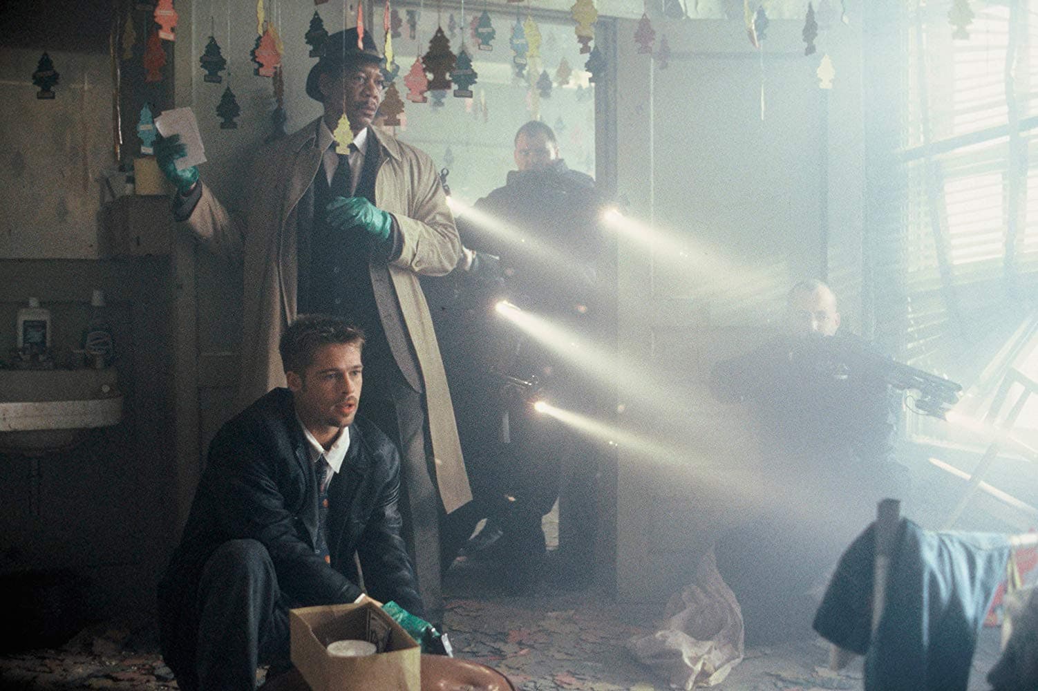 مورجان فريمان كيفن سبيسي براد بيت فيلم سبعة Se7en