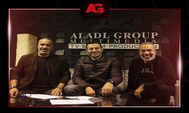 مصطفى شعبان ومدحت العدل في شركة العدل جروب