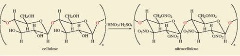 تحوّ السيللوز إلى النتروسيللوز (Nitrocellulose)