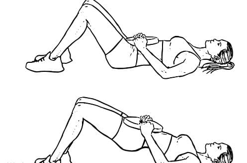جسر غلوت (The Glute Bridge) مع وزن