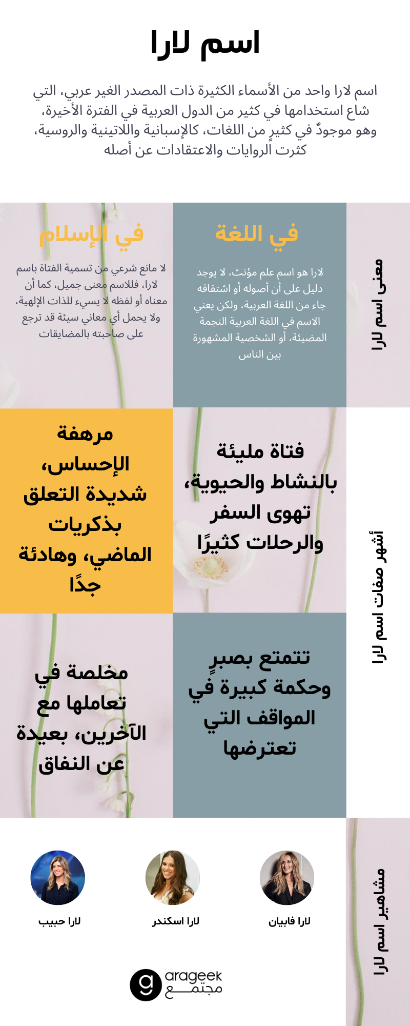 معنى اسم لارا