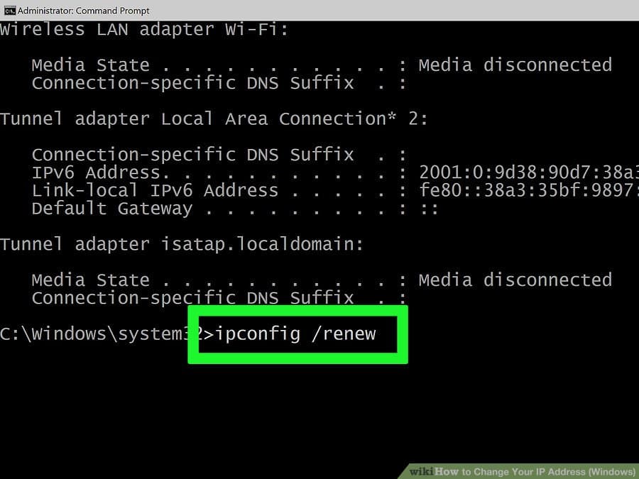 تغيير عنوان ال IP الخاص