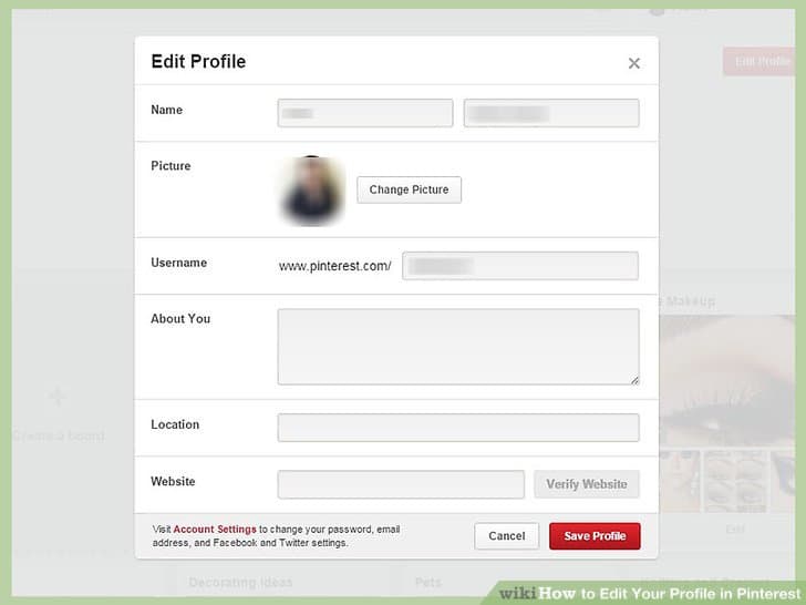 عمل حساب بينترست