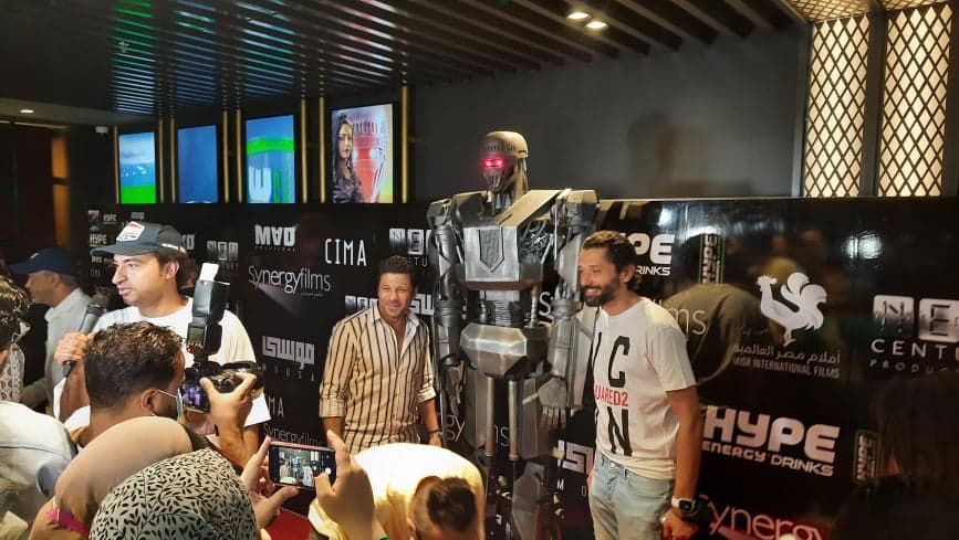 كريم محمود عبد العزيز وإياد نصار في العرض الخاص لفيلم "موسى"