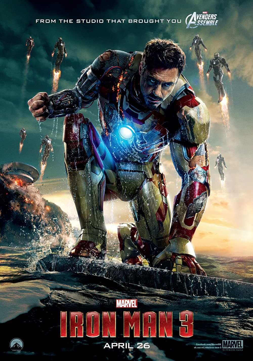 بوستر فيلم Iron man 3 الجزء الاخير من السلسلة حسب ترتيب أفلام مارفل